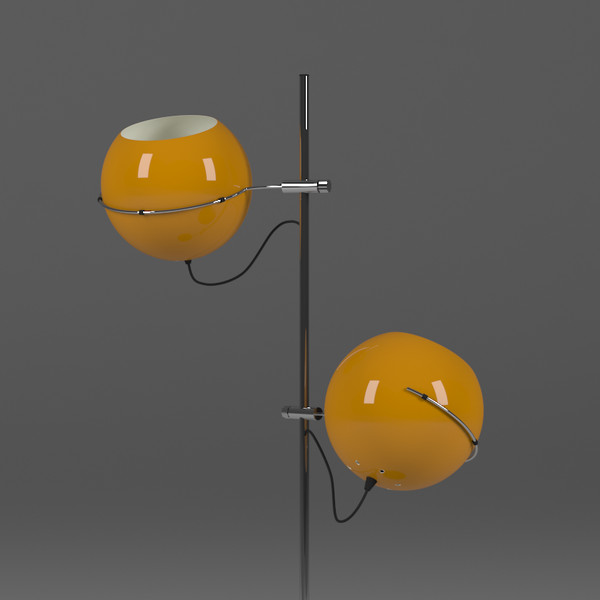 3d model of seventies standing lamp - Seventies standing lamp by fittingmedia